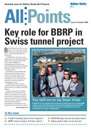 Key role for BBRP in Swiss tunnel project - Balfour Beatty Rail