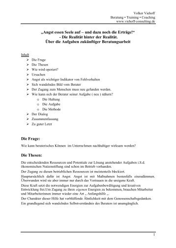 Download als PDF (33 KB) - Volker Viehoff Consulting