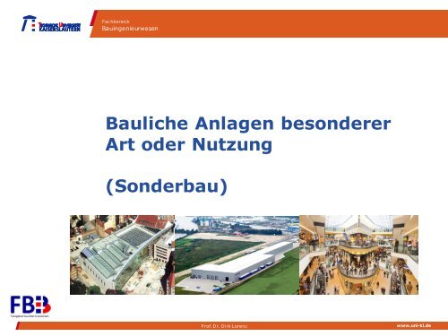 1. Gesetzliche Grundlagen - Fachbereich - Bauingenieurwesen