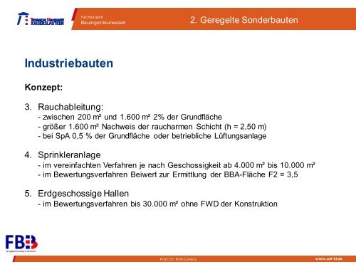 1. Gesetzliche Grundlagen - Fachbereich - Bauingenieurwesen