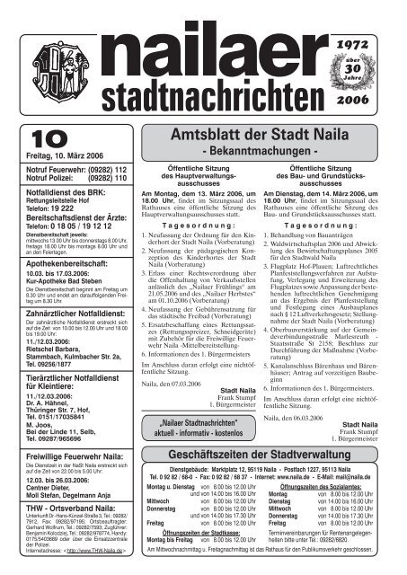 stadtnachrichten - Stadt Naila