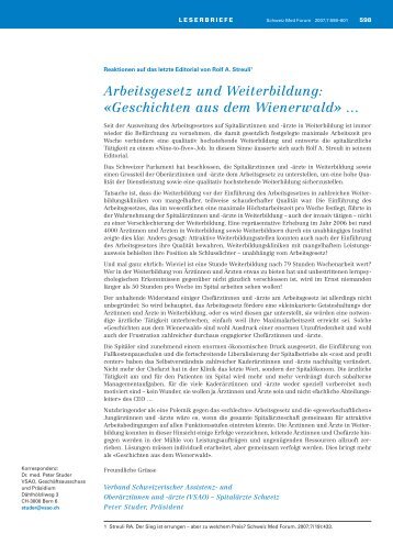 Arbeitsgesetz und Weiterbildung: «Geschichten aus dem Wienerwald ...