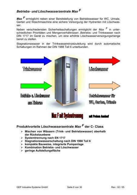 Betriebs- und Installationsanleitung - Gep-h2o.de