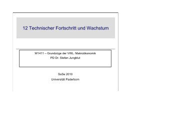 12 Technischer Fortschritt und Wachstum