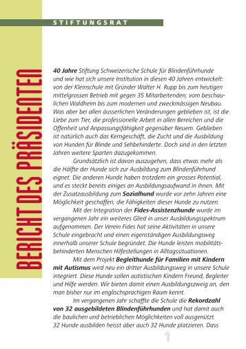 Bulletin 71 deutsch - Stiftung Schweizerische Schule für ...