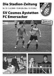 Die Stadion-Zeitung SV Cosmos Aystetten FC Emersacker