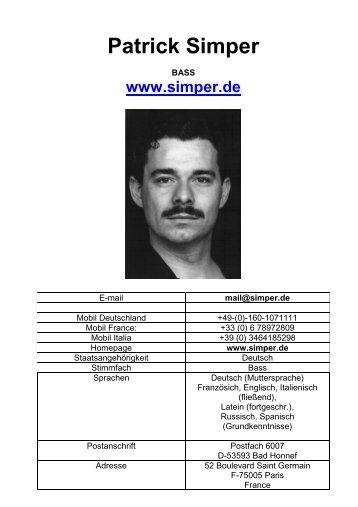 dossier deutsch komplett (bio+repertoire+presse+ ... - Patrick Simper