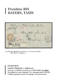 Auktionsheft 244.indd - Peter Sem, Klassik Philatelie & Auktionen