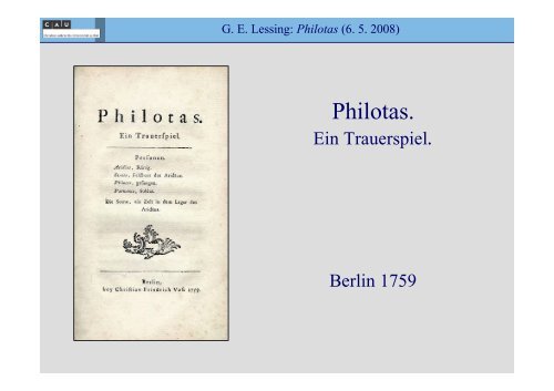 IV. Philotas - Literaturwissenschaft-online