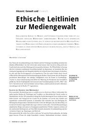 Ethische Leitlinien zur Mediengewalt (Matthias Loretan) - Medienheft