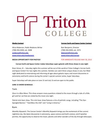 Download the release - Triton College