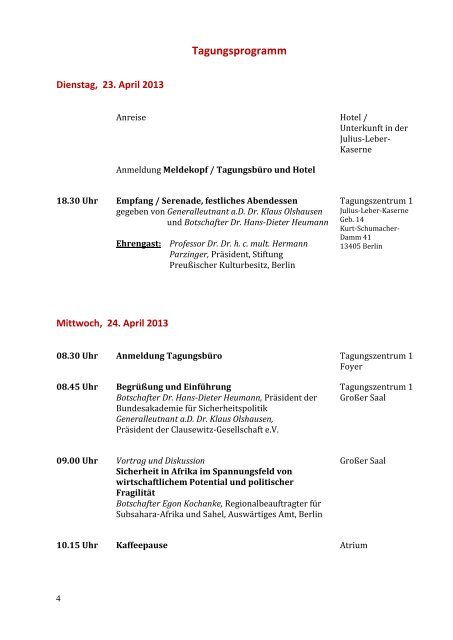 Berliner Colloquium 2013 PROGRAMM - Public Security