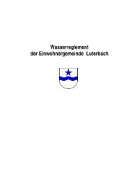Wasserreglement - Gemeinde Luterbach