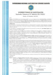 Resolución Vicerrectoral UNJFSC