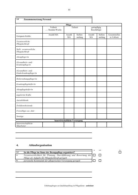 nach den §§ 112, 114 SGB XI in der ambulanten Pflege - 10 ...