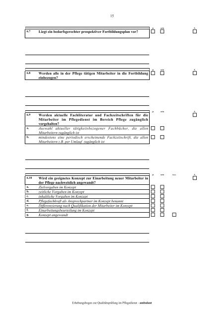 nach den §§ 112, 114 SGB XI in der ambulanten Pflege - 10 ...