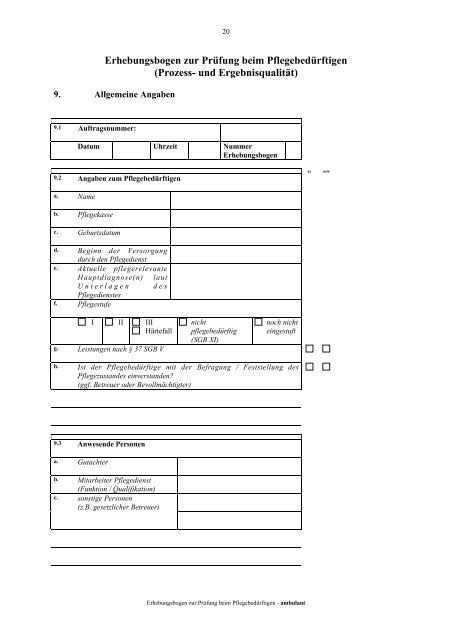 nach den §§ 112, 114 SGB XI in der ambulanten Pflege - 10 ...