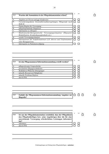 nach den §§ 112, 114 SGB XI in der ambulanten Pflege - 10 ...