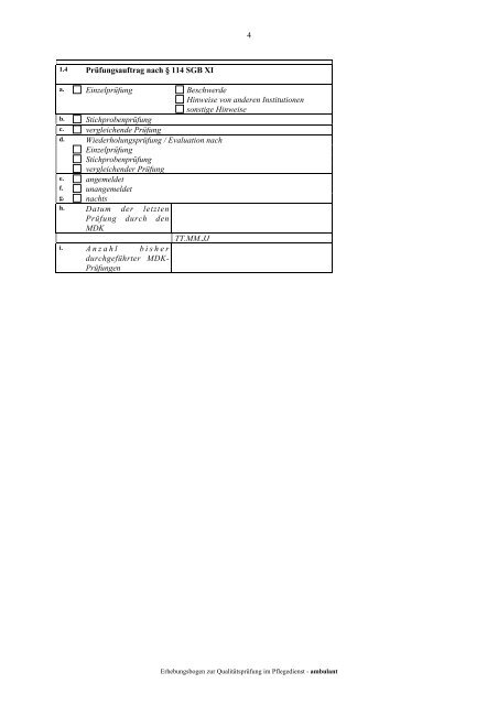 nach den §§ 112, 114 SGB XI in der ambulanten Pflege - 10 ...