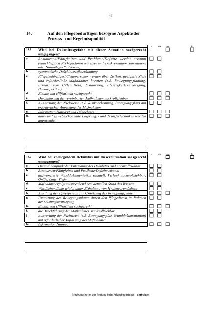 nach den §§ 112, 114 SGB XI in der ambulanten Pflege - 10 ...