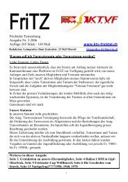 Fricktaler Turnzeitung Ausgabe Nr. 2.2006 Auflage 265 Stück / 160 ...