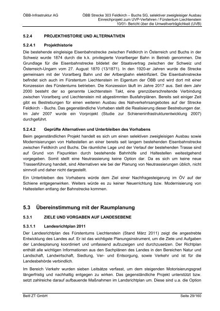 Beitl ZT GmbH Seite 1/160 INHALTSVERZEICHNIS