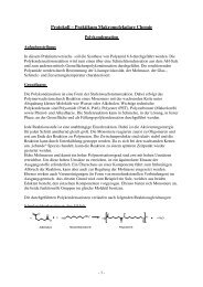 Protokoll – Praktikum Makromolekulare Chemie