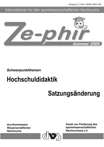 Download (PDF) - Sportwissenschaftlicher Nachwuchs