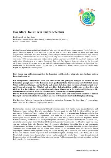 gibts den ganzen Bericht als PDF-Datei zum ... - Privilege-Sharing