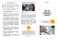 Wie viel kostet eine Handwerker- stunde? - Kreishandwerkerschaft ...