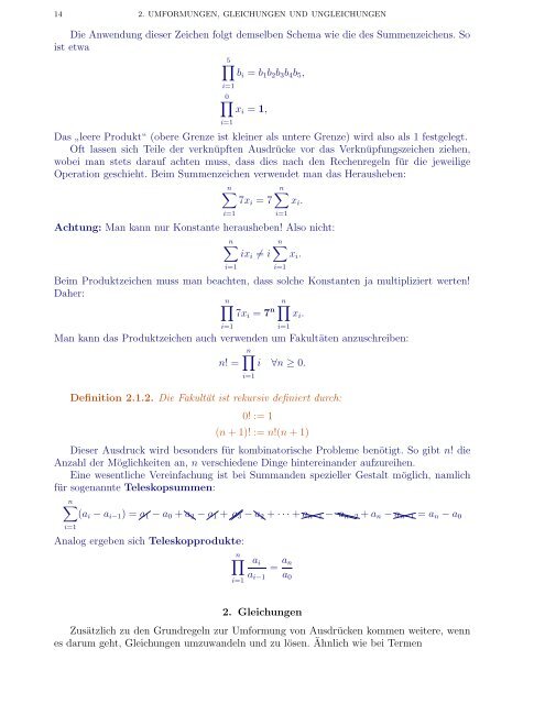 Einführung in das mathematische Arbeiten - Mathe Online