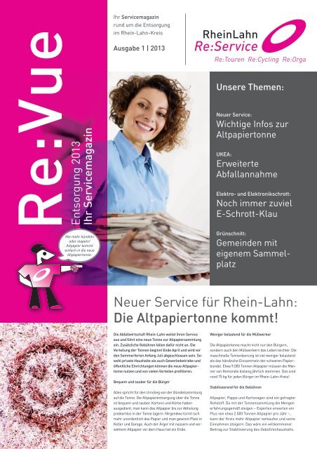 Die Altpapiertonne kommt! - Rhein-Lahn-Kreis Abfallwirtschaft