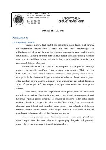 Modul Proses Pemurnian - Layanan Akademik Teknik Kimia ITB