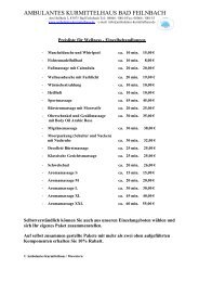 AMBULANTES KURMITTELHAUS BAD FEILNBACH