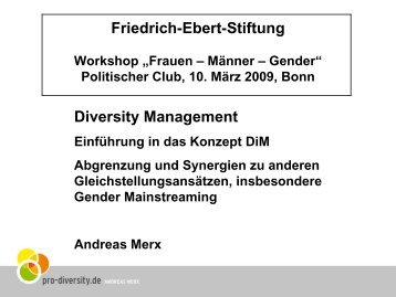 Friedrich-Ebert-Stiftung Diversity Management - Pro Diversity