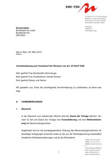 Vernehmlassung ZGB 26.3.2013 elektronisch - Schweizerischer ...