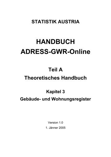 Das Gebäude- und Wohnungsregister - Statistik Austria