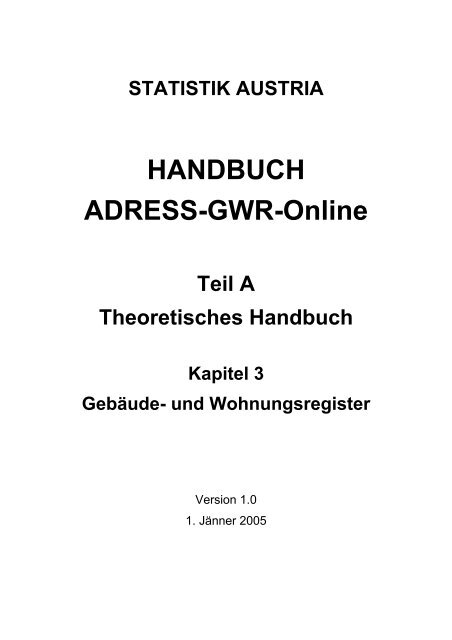 Das Gebäude- und Wohnungsregister - Statistik Austria