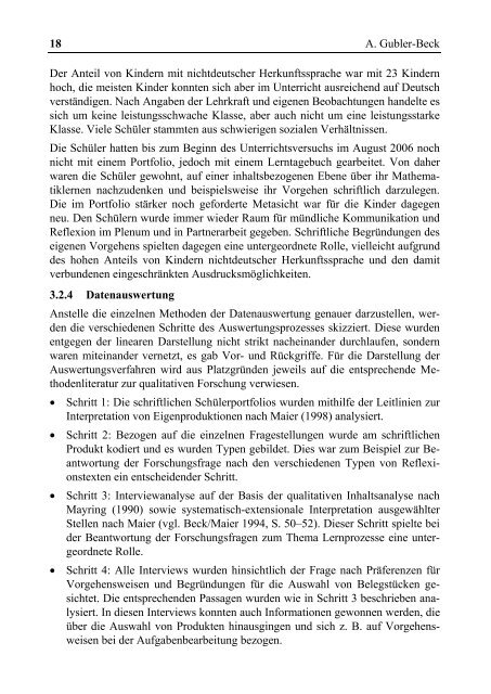 Lernprozesse mittels Portfolio erfassen - mathematica didactica