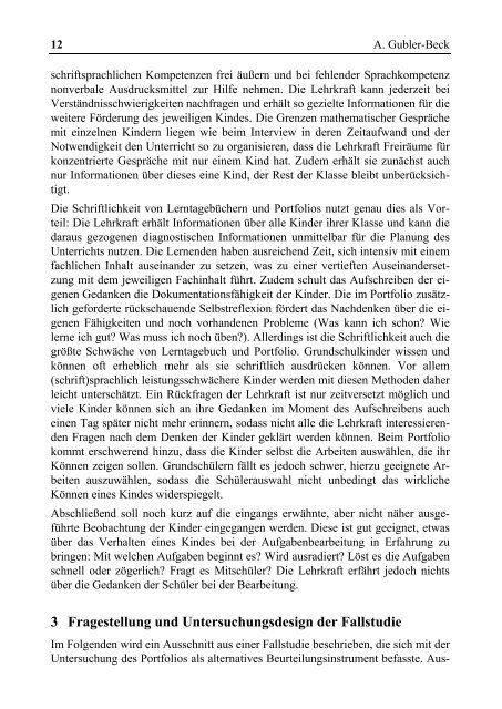 Lernprozesse mittels Portfolio erfassen - mathematica didactica