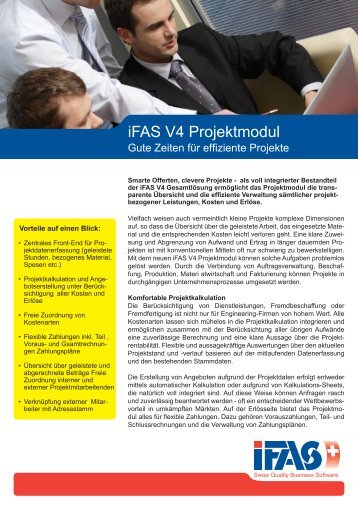 iFAS V4 Projektmodul - iFAS ERP System | Info Nova AG