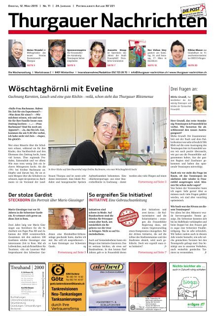 Wöschtaghörnli mit Eveline - Aktuelle Ausgabe
