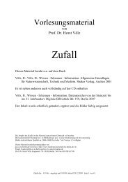 Zufall - Prof. Dr. Horst Völz