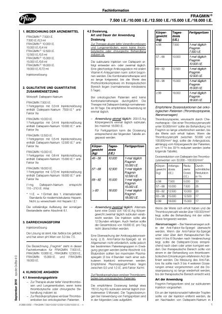 fragmin® 7.500 ie/10.000 ie/12.500 ie/15.000 ie/18.000 ie - DocCheck