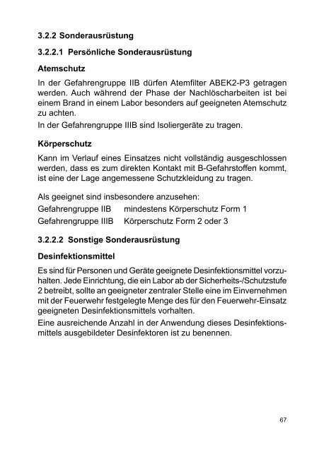 Einheiten im ABC-Einsatz - Staatliche Feuerwehrschule Würzburg