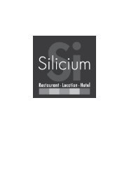 Aktuelle Speisekarte - Hotel Silicium