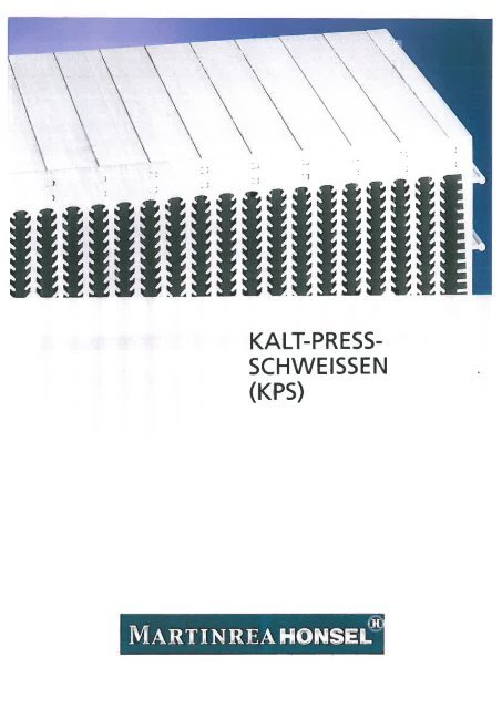KALT-PRESS SCHWEISSEN (KPS) - Honsel
