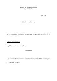 Magistrat der Stadt Wiener Neustadt Magistratsdirektion 19.03.2008 ...