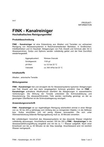 FINK - Kanalreiniger - Fibohygiene.de