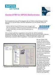 Geräte-DTM für SIPOS-Stellantriebe